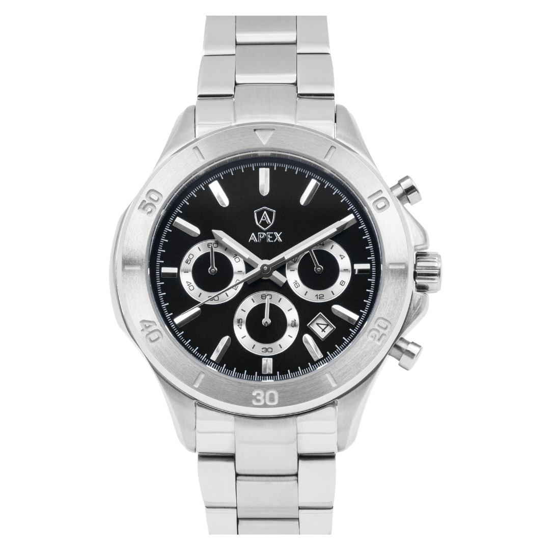APEX - Silver Black - APEX WATCHES