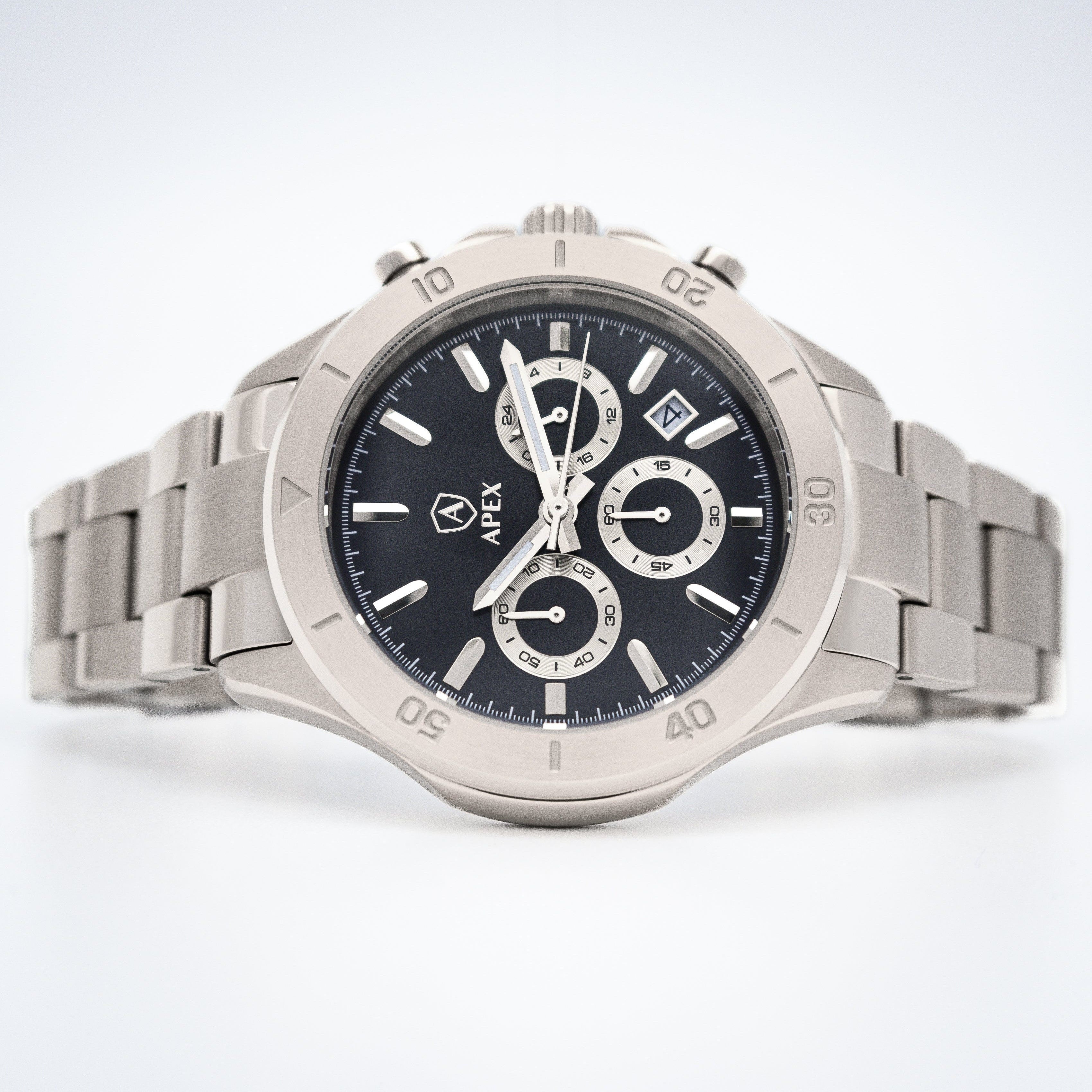 APEX - Silver Black - APEX WATCHES