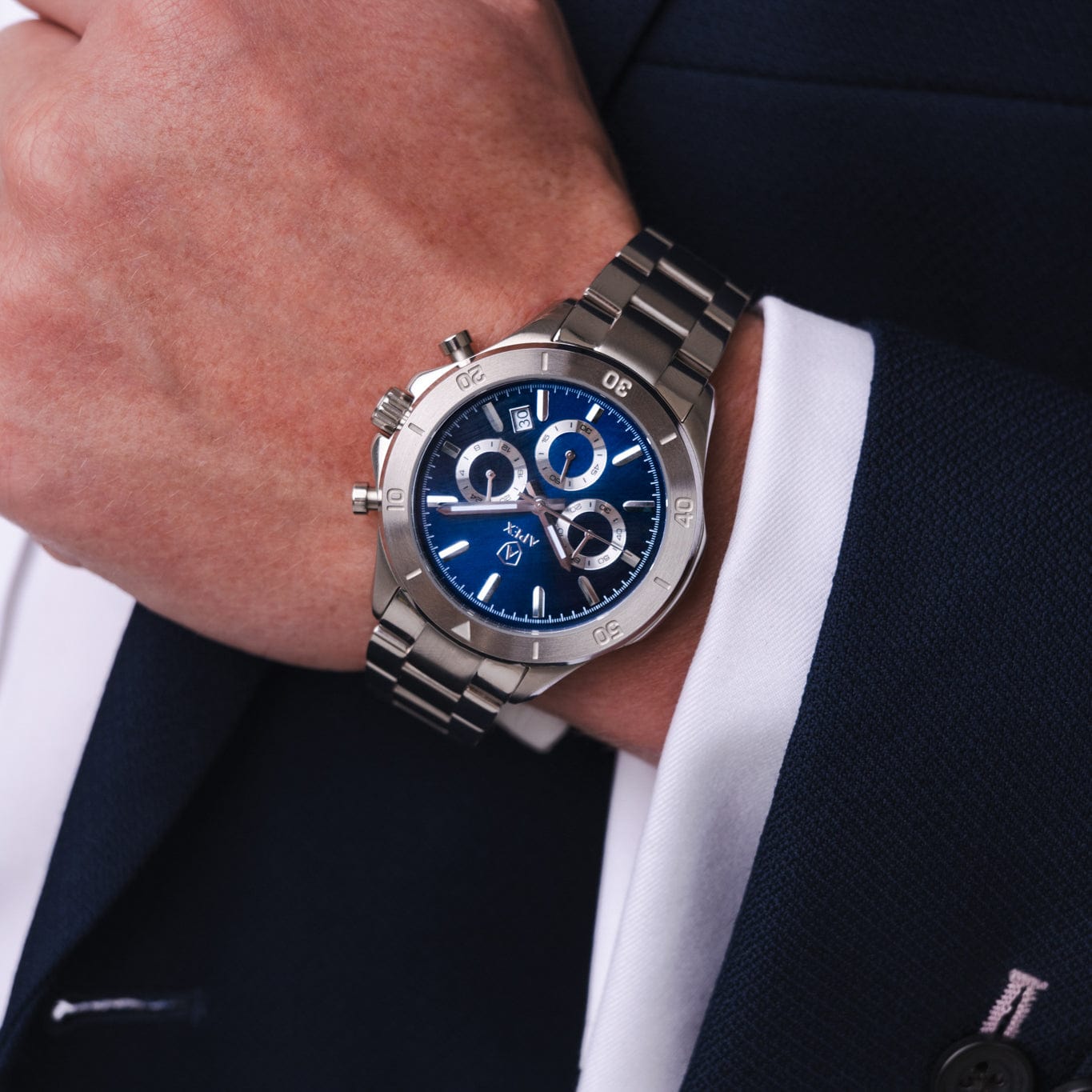 APEX Silver Blue - APEX WATCHES