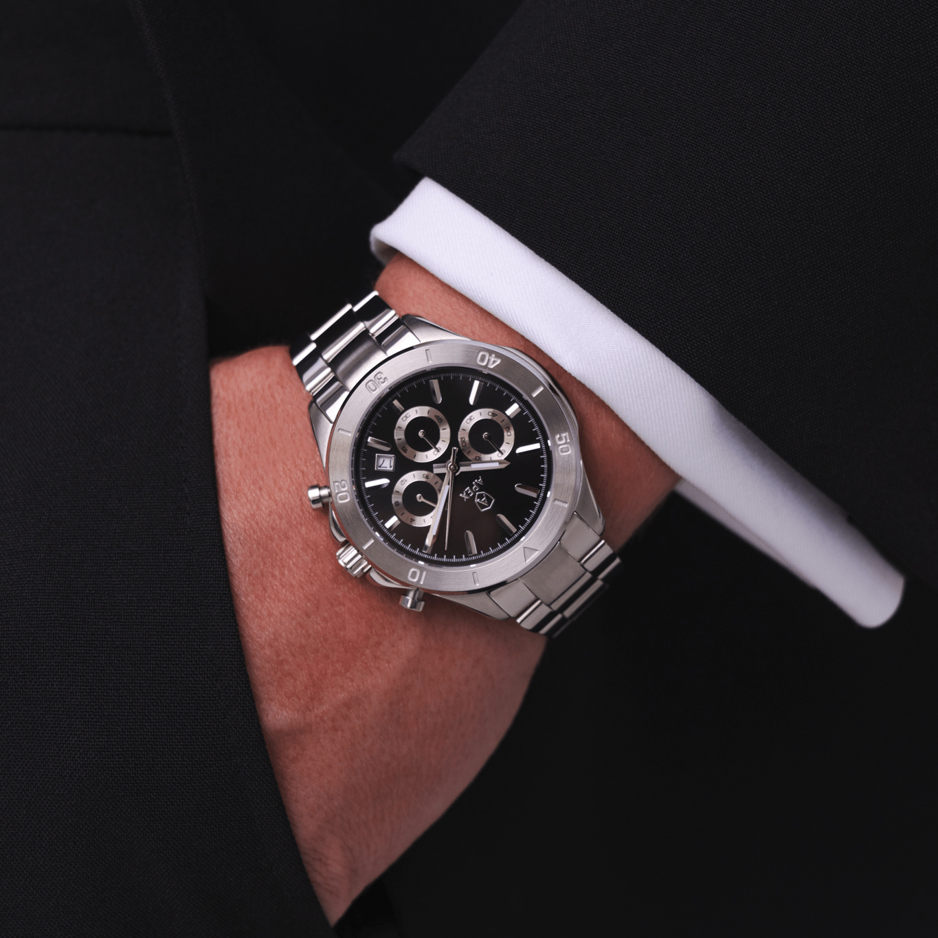 APEX Silver Black - APEX WATCHES