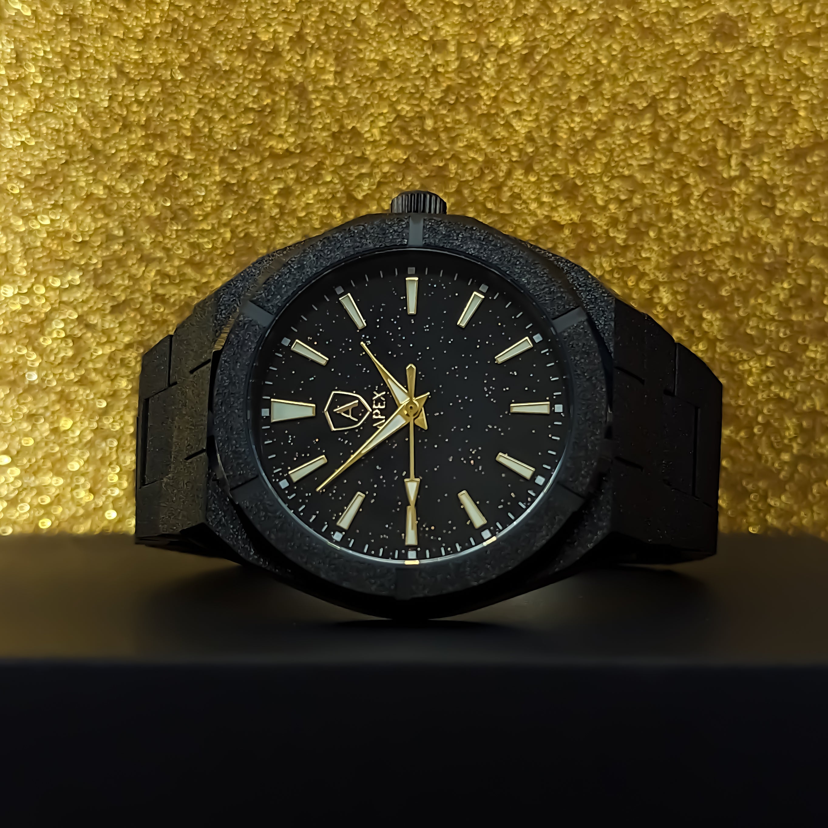 Black stardust watch from men