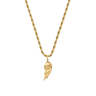 Gold wing pendant