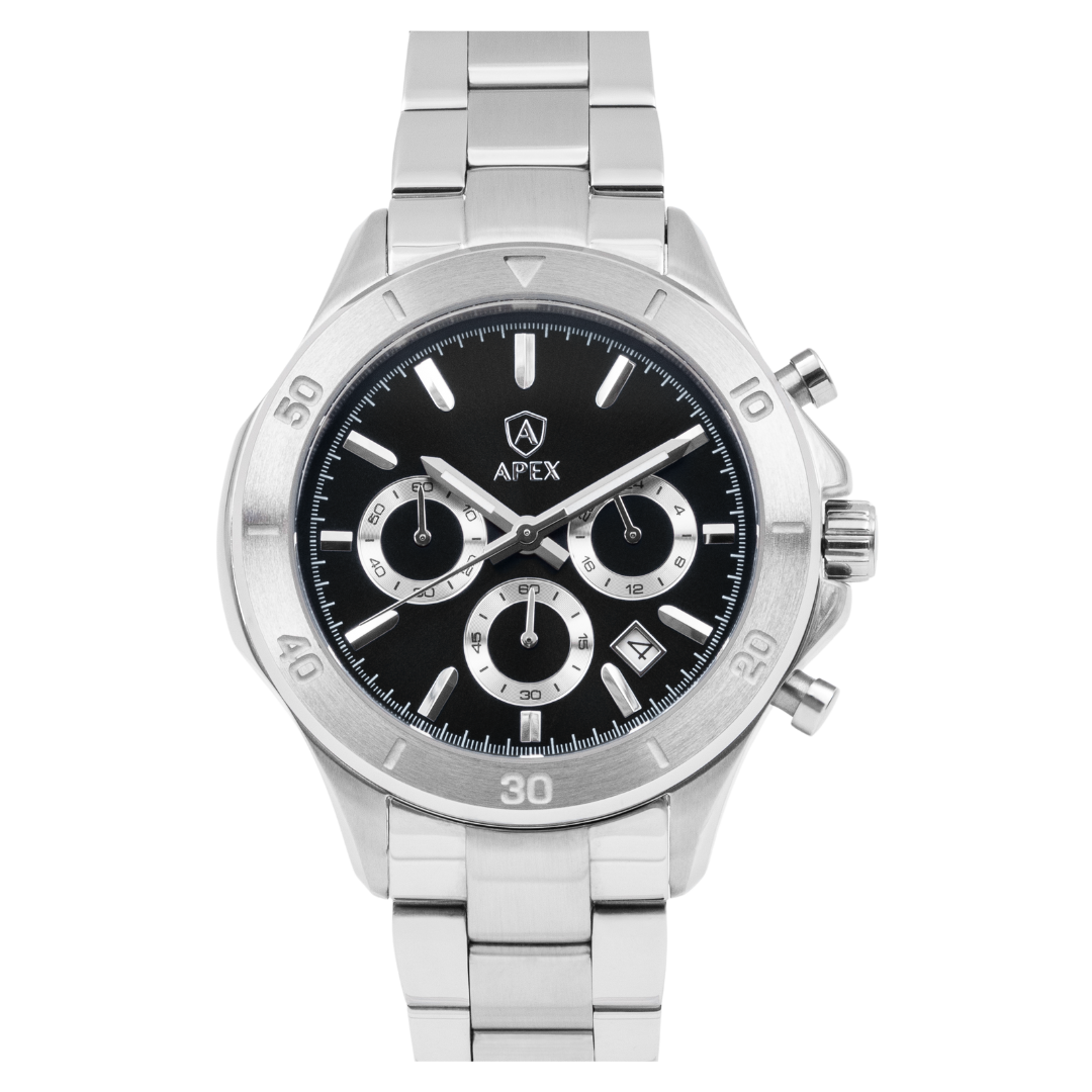 APEX - Silver Black - APEX WATCHES