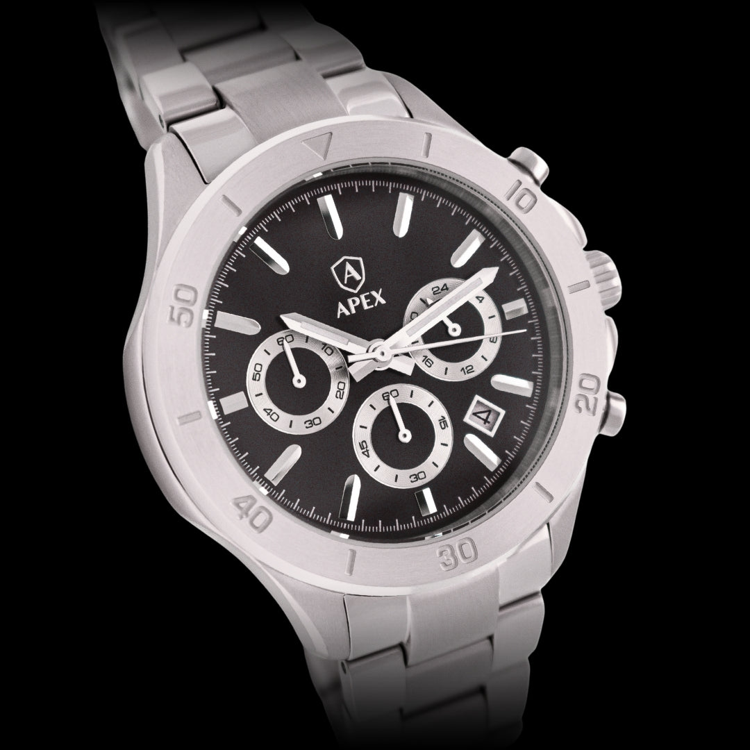 APEX - Silver Black - APEX WATCHES