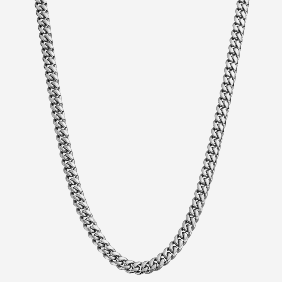 10MM CUBAN CHAIN 20" (SILVER)