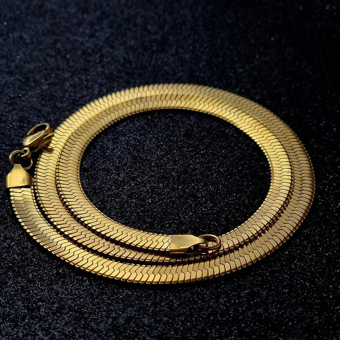 6MM HERRINGBONE CHAIN 20" (GOLD) - AAPEX WATCHES