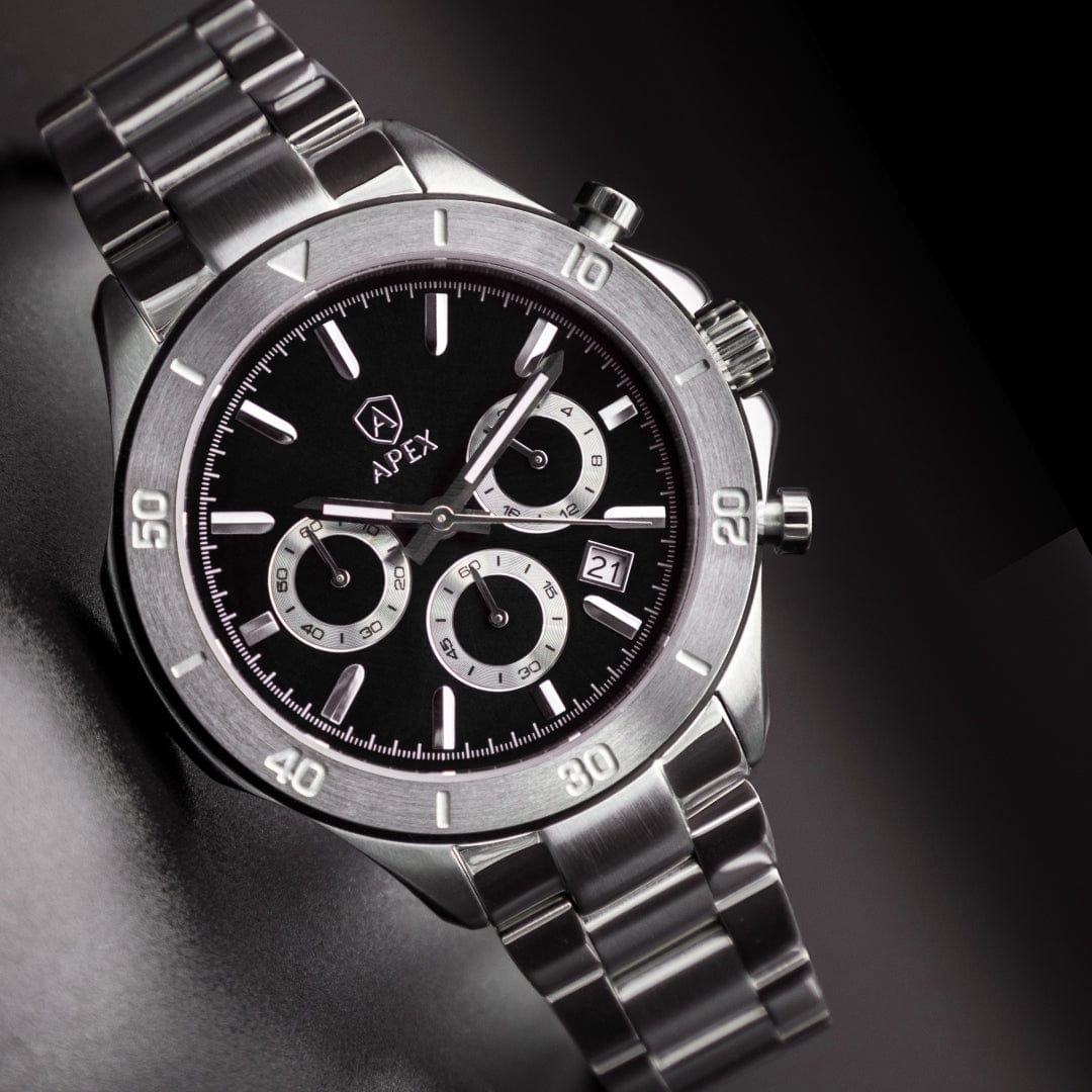 APEX - Silver Black - APEX WATCHES